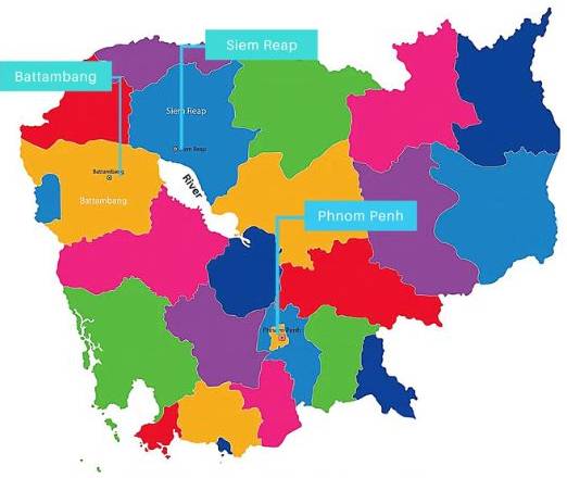 ទីតាំងសាខារបស់អង្គការបន្ទាយស្រី